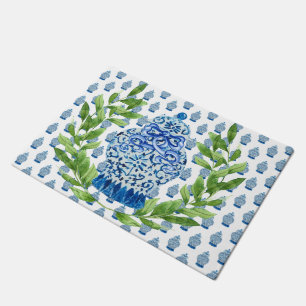Blue and White Ginger Jar Doormat