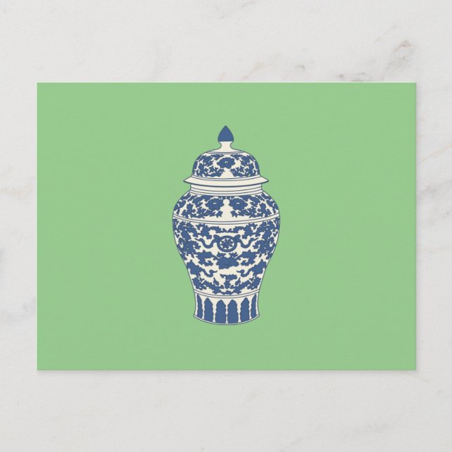 Blue and White Ginger Jar Postcard (Front)