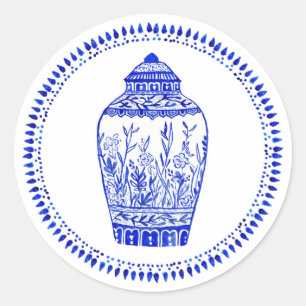 Blue and White Ginger Jar Stickers