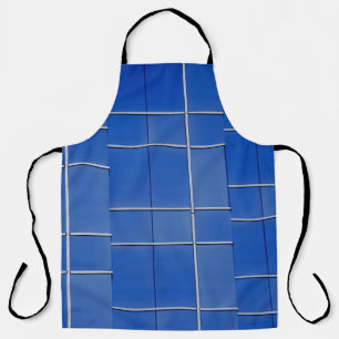 Blue and white glass windows apron