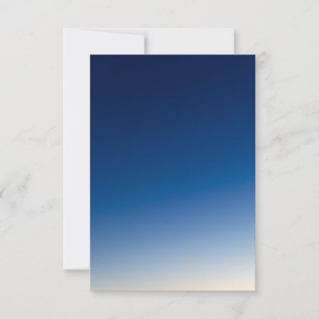 Blue and White Gradient Wedding  Invitation (Front)