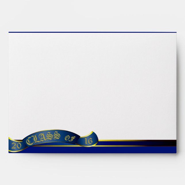 Blue and White Graduation Custom Envelope (Front)