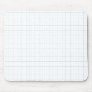 Blue and White Graph Paper Mouse Pad