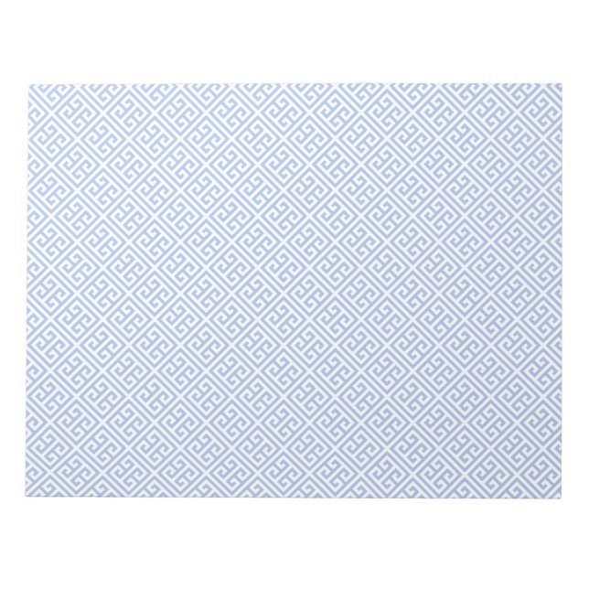 Blue And White Greek Key Envelope Liners Notepad (Front)