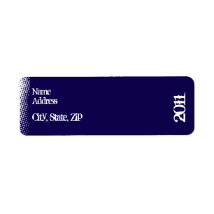 Blue and White Grunge Graduation Return Address