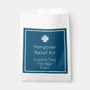 Blue and White Hangover Relief Kit Favour Bags