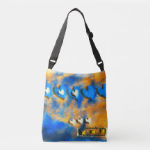 Blue and White Hearts 