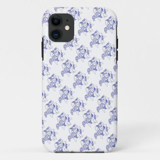 Blue and white Horse iPhone case