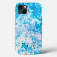 Blue and white ice surface personalized