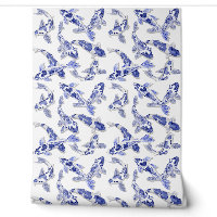 Blue and white Koi fish 
