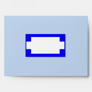 Blue and White Label Effect Envelope