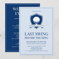 Blue and White Last Swing Golf Bachelorette Party