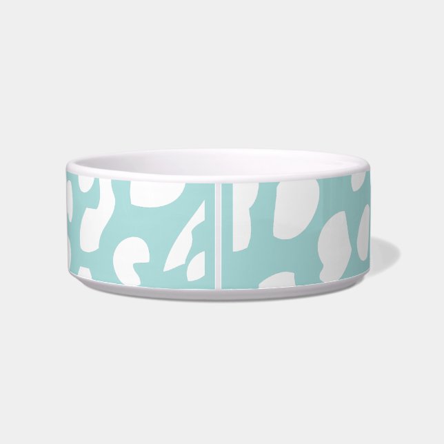 Blue and White Leopard Pet Bowl (Back)