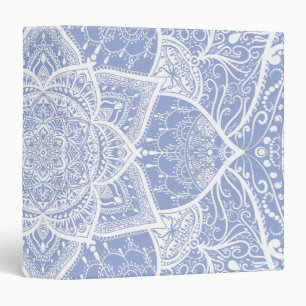 Blue and White Mandala - Loergann in Blueberry Binder
