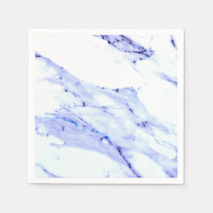 Blue and White Marble, abstract wave pattern Napkin