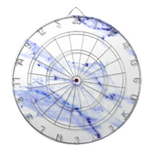 Blue and White Marble Dartboard