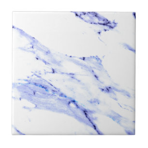 Blue and White Marble Tile