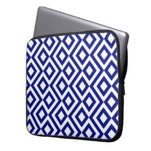 Blue and White Meander Laptop Sleeve