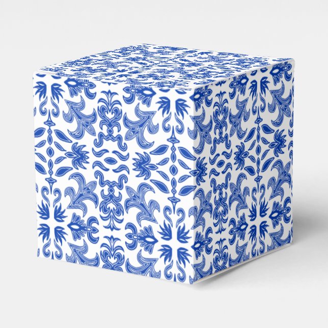 Blue and White Mediterranean Gift Box (Front Side)
