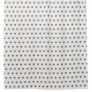 Blue and White Modern Geometric Triangles Pattern