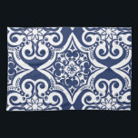 Blue and White Moroccan Pattern Kitchen Towel<br><div class="desc">Elegant blue and white Moroccan pattern. This design is available in variety of colours and products.</div>