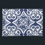 Blue and White Moroccan Pattern Kitchen Towel<br><div class="desc">Elegant blue and white Moroccan pattern. This design is available in variety of colours and products.</div>