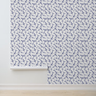 Blue and white nautical anchors  wallpaper