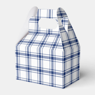 Blue and White Nautical Plaid Favor Box