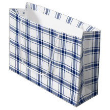 Blue and White Nautical Plaid