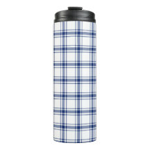 Blue and White Nautical Plaid