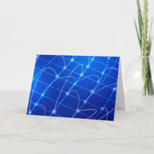 Blue and White Network Connections Card