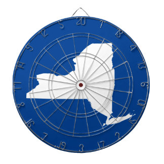 Blue and White New York Dartboard