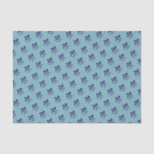 Blue and white Octopus  Tissue Paper
