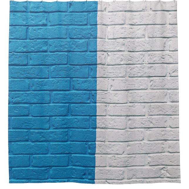 Blue and white painted wall (Front)