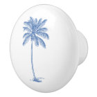 Blue and White Palm Palmetto Tree