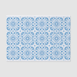 Blue and White Pattern Decoupage Paper