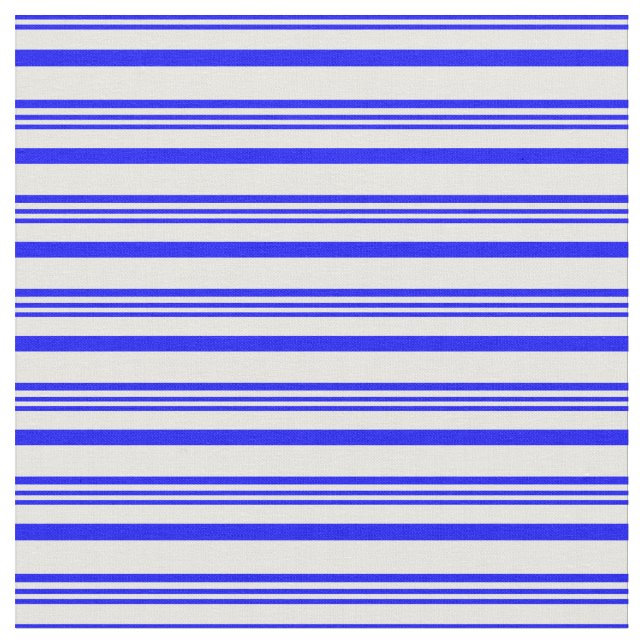 Blue and White Pattern of Stripes Fabric (Close Up)