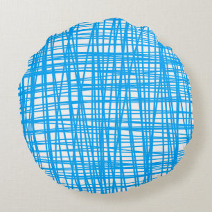 Blue and white pattern pillow