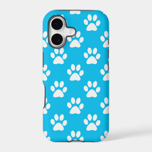 Blue and white paws pattern