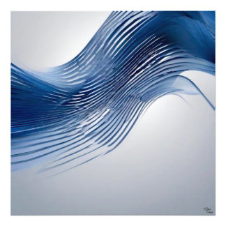 Blue and White Photo Print