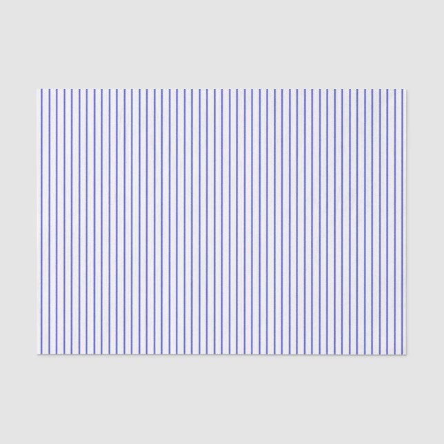 Blue and White Pinstripe Tissue Paper (Front)