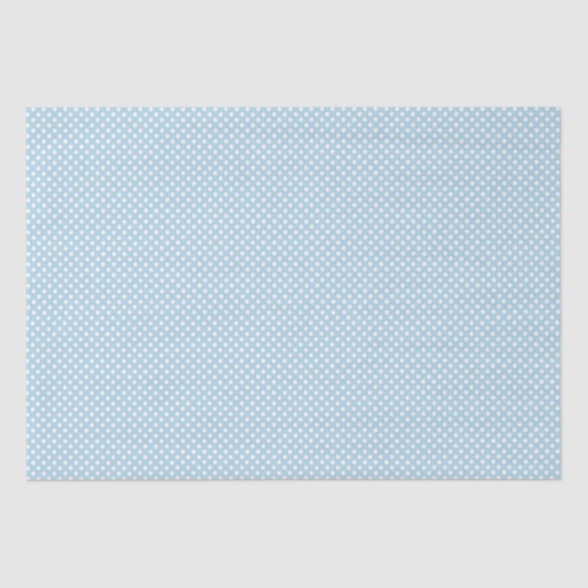Blue and White Polka Dots | Customize The Colour Tissue Paper (Front)
