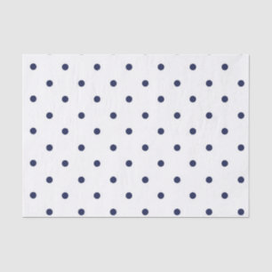 Blue and White Polka Dots Tissue Paper