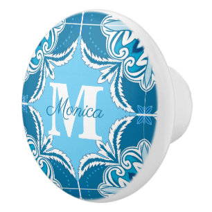 💙🤍Blue and white Porto Azulejos, Ceramic Knob