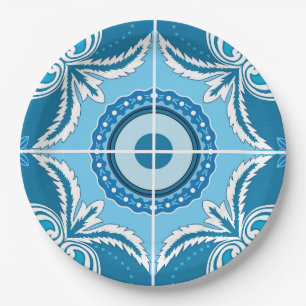 💙🤍Blue and white Porto Azulejos, Paper Plate