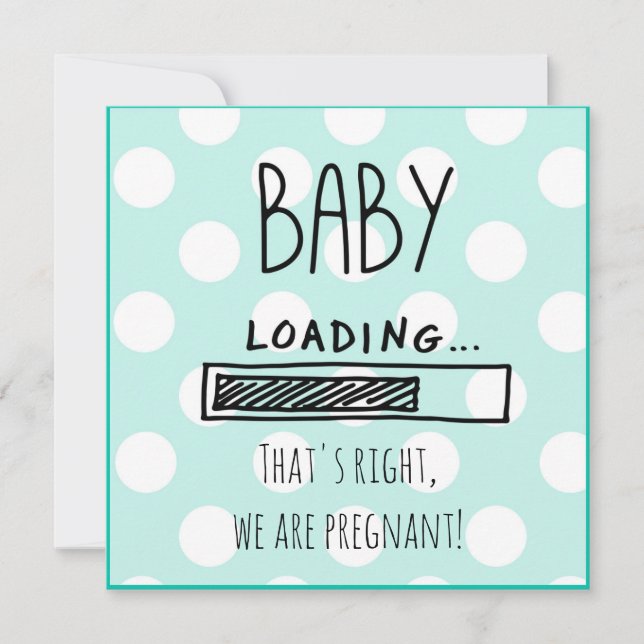 Blue And White Pregnancy Announcement (Front)