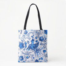 Blue and White Russian ornament 