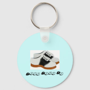 Blue and White Saddle Shoes-Days Gone By Keychain