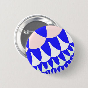 Blue and White Scales 2 Inch Round Button