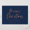 Blue and white script merry Christmas non photo Fo